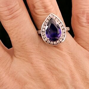 Vintage Sterling Amethyst Ring